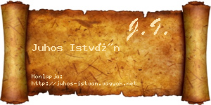 Juhos István névjegykártya
