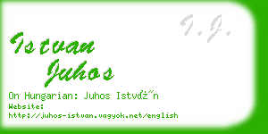 istvan juhos business card
